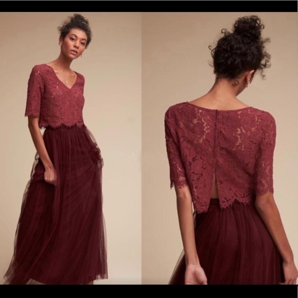 BHLDN Anthro Jenny Yoo Kinsley Lace Top🌞